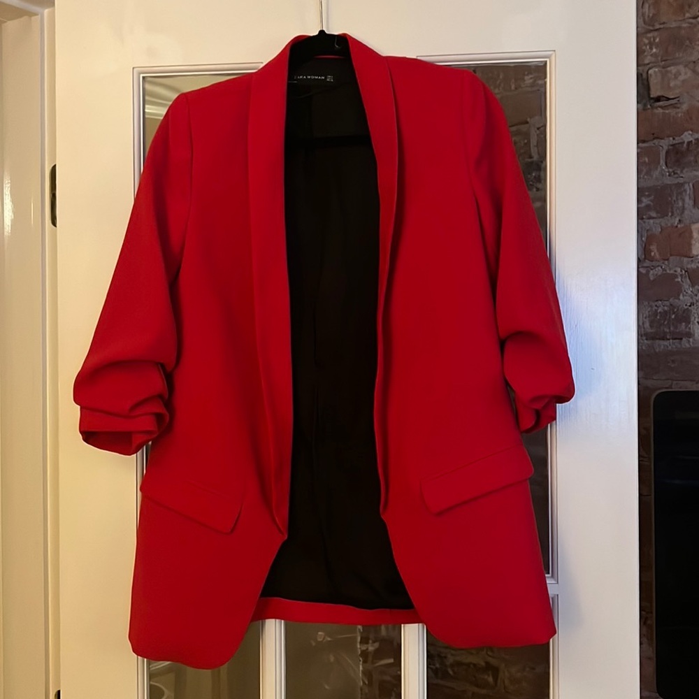 Red Zara Blazer